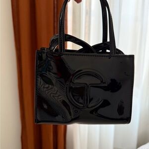 Telfar Shopping Bag Patent Leather Black